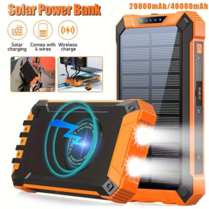 Solar Wireless Power Bank (High Capacity)