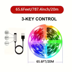 65 Ft USB Ambiance Strip lights (5050 RGB)